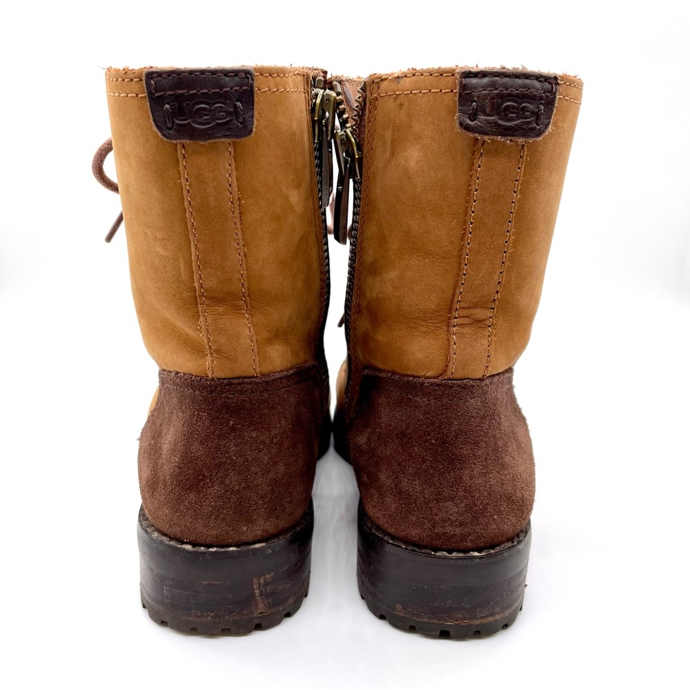 UGG Women’s Kilmer Chestnut Leather-Suede Lace Up Boots 7 - Picture 5 of 8